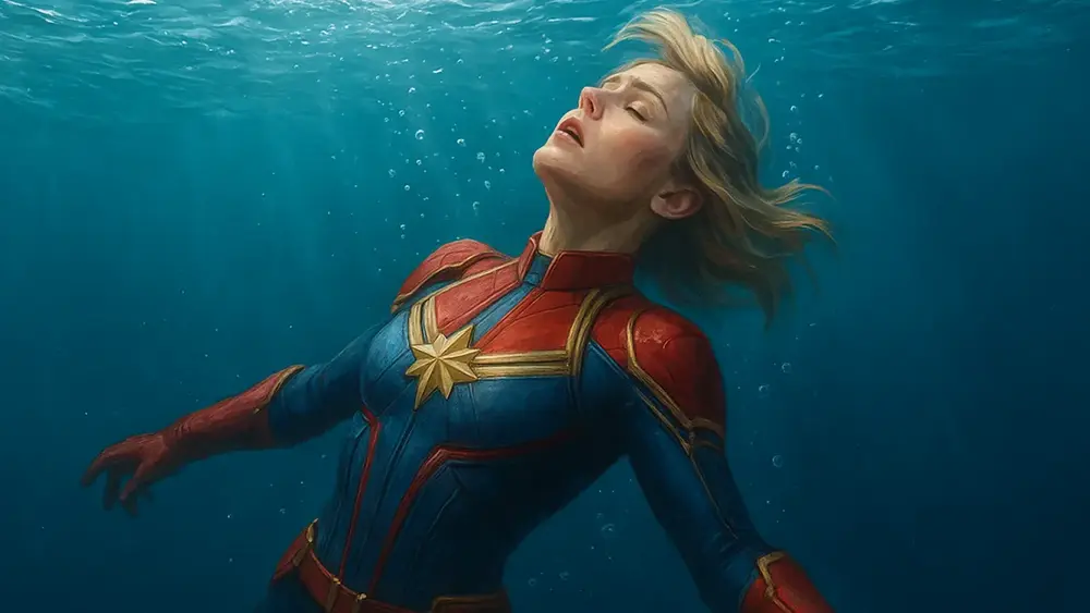 Capitã Marvel: Carol Danvers e sua queda misteriosa no oceano