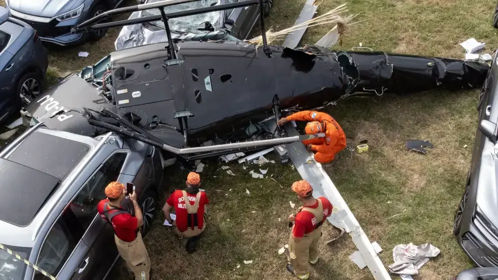 Colisão de helicópteros no Rio: voo visual e falha humana