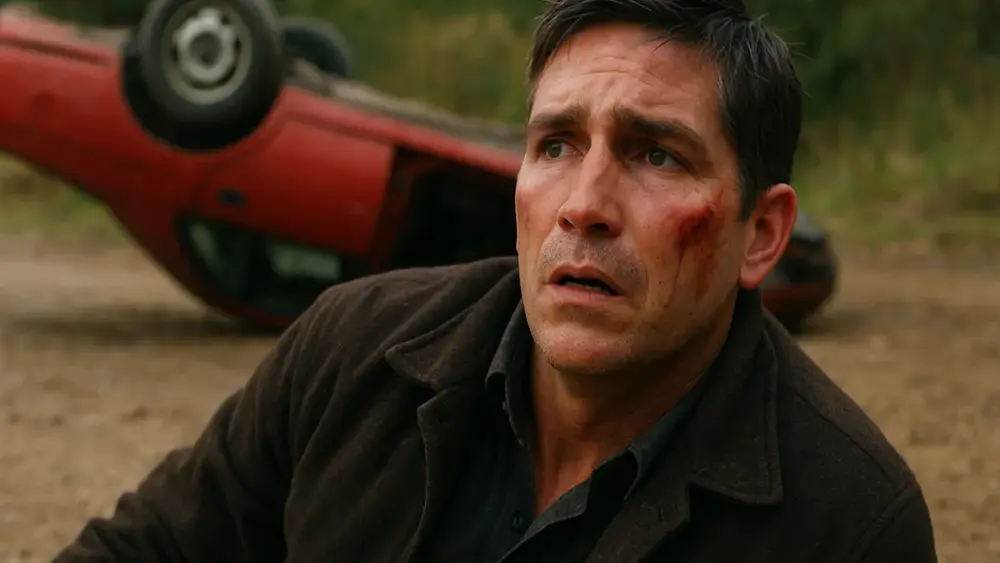 Jim Caviezel sofreu acidente em qual cena?