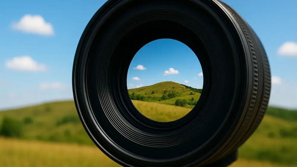 Zoom de câmera cria qual ilusão?
